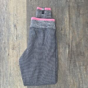 Ivivva Charcoal and Pink Kids Leggings